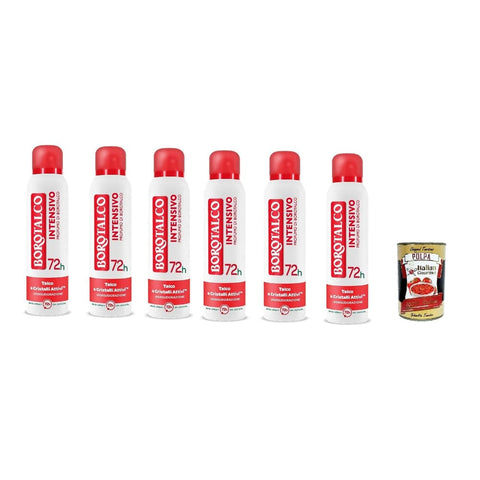 Borotalco Deo Borotalco Intensivo deo Deodorant Spray, Formel ohne Alkohol und mit aktivem Crystal Talk, Talkumpuderduft, 72h Wirkungsdauer 150 ml italienisch Original 8002410045604