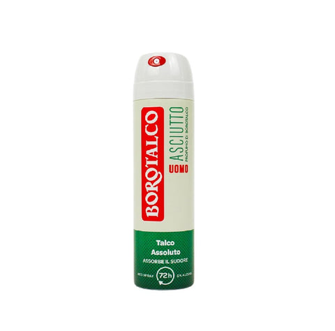 Borotalco Deodorant Borotalco Deodorante Uomo Spray Asciutto profumo Borotalco 150 ml - Trockenspray-Deodorant für Männer, Talkumpuder und Parfüm 8002410045581