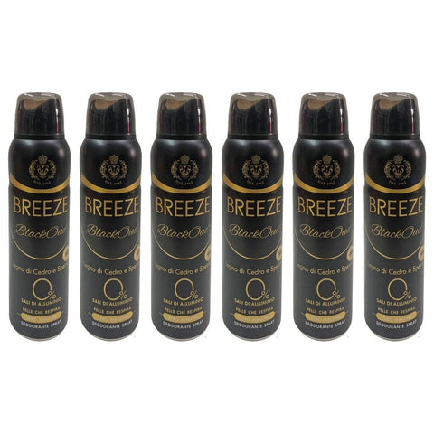 Breeze Deo Spray Black Oud 6x 150ml italienisch Original
