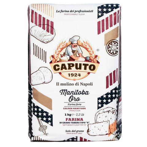 BrickOvenBaker Mulino Caputo Manitoba Oro Tipo 0 Mehl,, 4 Stück 1 kg Original italienisch