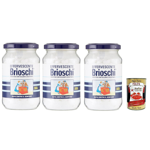 Brioschi Digestivo Erfrischend und durstigem Verdauung limone Erfrischendes Verdauungs-Auflösen mit Zitronengeschmack 3x100 g italienisch Original Pastasauce +