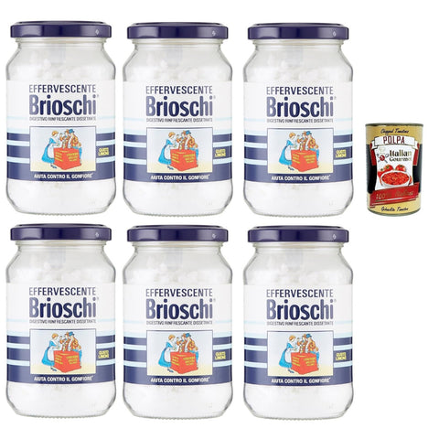 Brioschi Digestivo Erfrischend und durstigem Verdauung limone Erfrischendes Verdauungs Auflösen mit Zitronengeschmack 6x 100gr italienisch Original