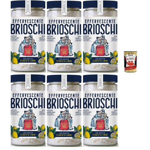Brioschi Koch- & Backzutaten Brioschi Digestivo Erfrischend und durstigem Verdauung limone Erfrischendes Verdauungs-Auflösen mit Zitronengeschmack 6x200 g italienisch Original Pastasauce + 8002410051155