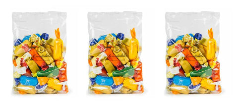 Brontedolci Brontoncini Torroncini Morbidi Assortiti alla Mandorla Weiches Nougat mit Mandel Verschiedene Sorten 3x250g Original italienisch Gebäck
