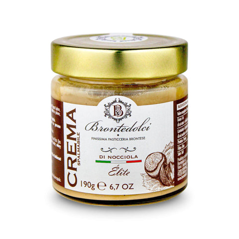 Brontedolci Haselnuss Süße Haselnuss Creme Aufstrich | 40 % Nussanteil | 2 x 190 g | Brontedolci | Italien 764137864507
