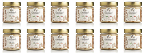 Brontedolci Mandel 12x Brontedolci Crema Spalmabile di Mandorle Streichfähige Mandelcreme 190g in Glas aus Sizilien mit 40% Mandeln 8034077510850