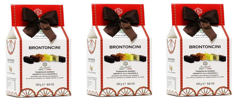 Brontedolci Nougat 3x Brontedolci Brontoncini Torroncini Morbidi Assortiti alla Mandorla Weiches Nougat mit Mandeln verschiedene Sorten 250g Italienisches Produkt aus Sizilien 8050705420025
