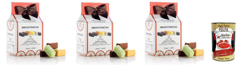 Brontedolci Nudeln & Pasta Brontedolci Brontoncini Torroncini Weiches Nougat Verschiedene Sorten : Vanille, Kaffee, dunkle Schokolade, Orange, Zitrone, Milch und weiße Schokolade, 3x 250g + Italian Gourmet polpa 400g 8050705420025