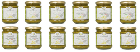Brontedolci Pesto 12x Brontedolci Pesto di Pistacchio Pistazien Pesto kochsaucen pasta sauce Ideal zum Würzen der ersten Gänge 190g in Glas aus Sizilien mit 55% Pistazien 8050705420537