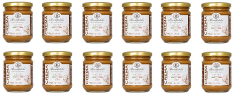 Brontedolci Schokoladenaufstrich 12x Brontedolci Crema Spalmabile di Nocciola Streichfähige Haselnusscreme 190g in Glas aus Sizilien mit 40% Haselnüssen 8034077510843