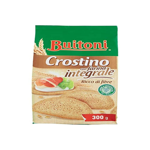 Buitoni Abgepackte Gebäckstücke Buitoni Crostino con farina Integrale Croutons mit Vollkornmehl Snacks 300 g reich an Ballaststoffen italienisch Original 8000300136197
