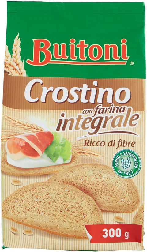 Buitoni Brot 3x Buitoni Crostino con farina Integrale Croutons mit Vollkornmehl Snacks 300g reich an Ballaststoffen 8000300136180