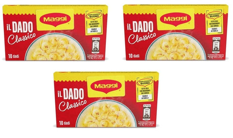 maggi il Dado Classico con olio extra vergine di oliva Brühe Suppenwürfel mit nativem Olivenöl extra 10 Würfel 3x Original italienisch