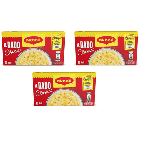 maggi il Dado Classico con olio extra vergine di oliva Brühe Suppenwürfel mit nativem Olivenöl extra 10 Würfel 3x Original italienisch