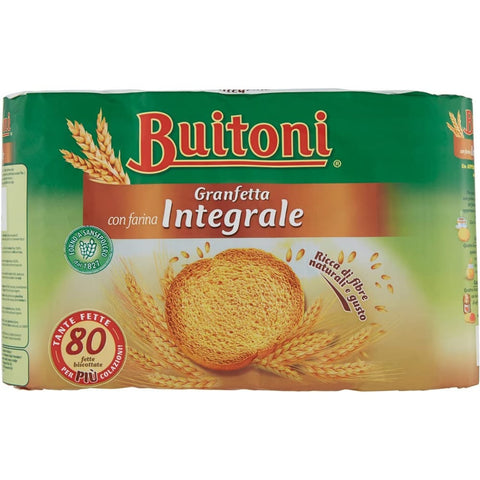 Buitoni Kekse Buitoni Granfetta Fette Biscottate Integrali mit Vollkornmehl 80 fette Vollkorn Zwieback Kekse 600g 6x Original italienisch 8000300136722