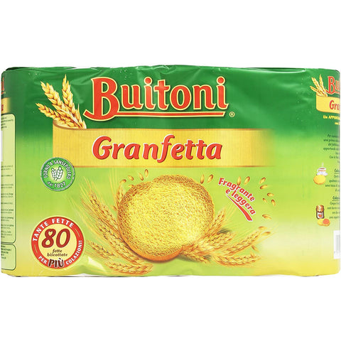 Buitoni Granfetta Fette Biscottate 80 fette Zwieback duftend und leicht Kekse 600g 6x Original italienisch