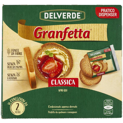 Buitoni Zwieback Buitoni Granfetta Classica Fette Biscottate 16 Einzelportionen a 2 Zwieback 240 g italienisch Original Kekse 8000270707106