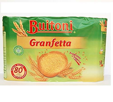 Buitoni Granfetta Fette Biscottate 80 fette Zwieback duftend und leicht Kekse 600g italienisch Original