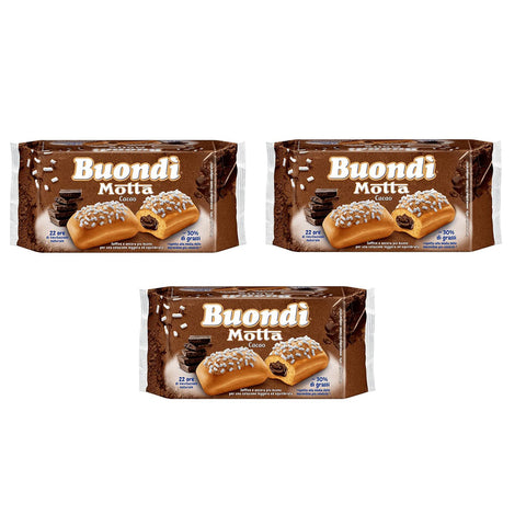 Buondì Motta Cacao Gebackenes Süßwarenprodukt mit Kakaocreme 6x43g Original italienisch Kekse