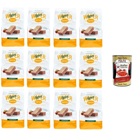 Cabrioni i Kekse Cabrioni i waferini del signor cabrioni wafer nocciola! Mr. Cabrionis Haselnusswaffeln! 12x400 g italienisch Original Kekse + kostenlos polpa 400 g 8032804040014