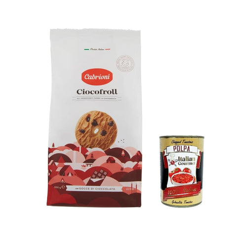 Cabrioni Kekse Cabrioni Ciccofroll con Cacao e Gocce di Cioccolato Schokoladenkekse kekse mit Kakao und Schokoladenchips cookie 8x 650 gr italienisch Original 8000155507500