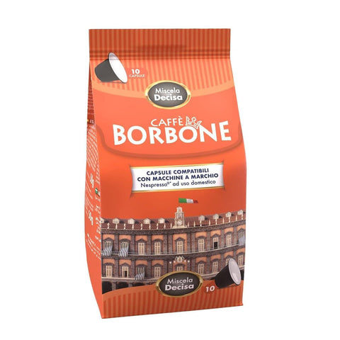 CAFFÈ BORBONE Caffe Borbone RESPRESSO Decisa Kaffeekapseln für Espresso (kompatibel mit NESPRESSO Kaffeemaschinen Delonghi Krups italienisch Original