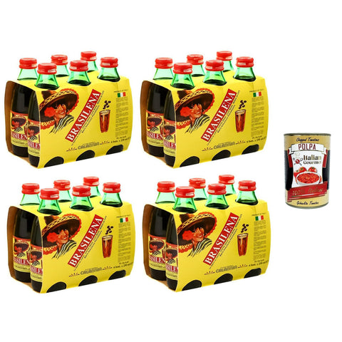 Calabria Brasilena Bibita Gassata al Caffe Erfrischendes Kalabrien Kohlensäurehaltiges Alkoholfreies Getränk mit 24x 25 cl italienisch Original