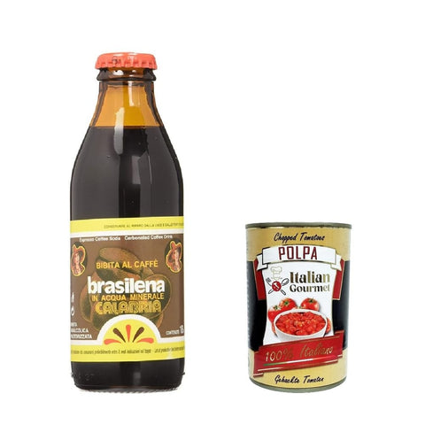 Calabria Gemahlener Kaffee Calabria Brasilena Bibita Gassata al Caffe Erfrischendes Kalabrien Kohlensäurehaltiges Alkoholfreies Getränk mit Geschmack Kaffee 25 cl 48x italienisch Original 8007393001807