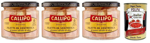 Callipo Filetti di Ventresca di Tonno all'olio di oliva Ventresca Thunfischfilets in Olivenöl dem wertvollsten Teil des 3x 200g italienisch Original