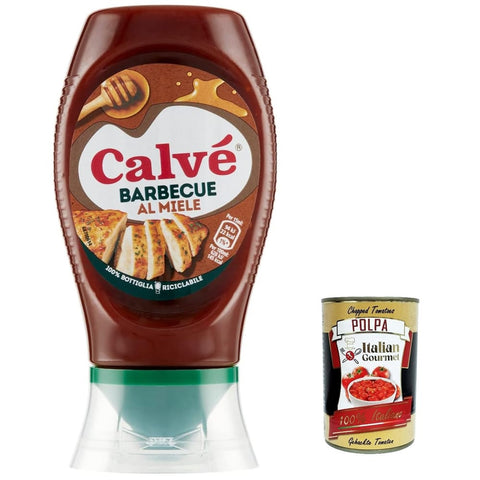 Calvé Barbequesaucen Calvé Salsa Barbeque al Miele BBQ Sauce mit Honig, ideal für weißes Fleisch mit einem intensiveren Geschmack 250 ml italienisch Original 8712100600029