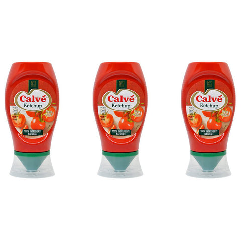Calvé Ketchup Squeeze FritesSoße Tafelsauce natürliche Inhaltsstoffe 3x250ml Original italienisch