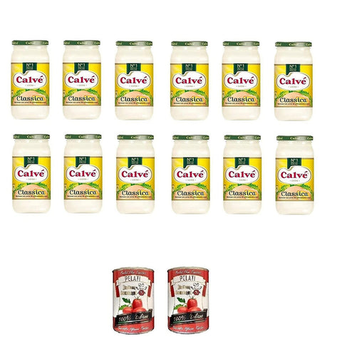 Calvè Calve Klassik Mayonnaise mayo classic Fritessoße Soße Sauce glass 12x500ml Original italienisch