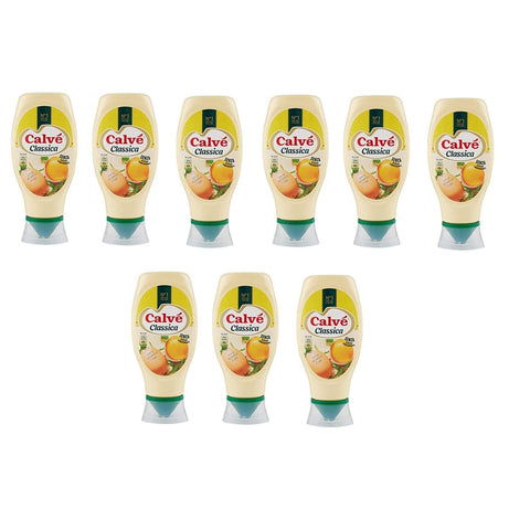 Calvé Mayonnaise Calvé Mayonnaise Squeeze Fritessoße Soße Sauce 250ml mit Eiern aus Nährboden 9x Original italienisch 8712423004399
