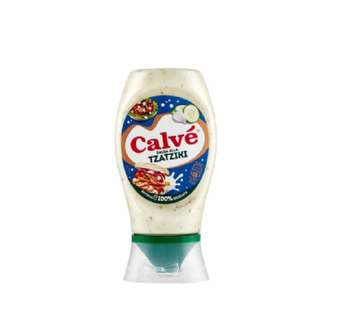 Calvè Mayonnaise MHD 25/05/2025 Calvé Salsa alla Tzaziki Auf Gurken- und Knoblauchbasis 8720182621634