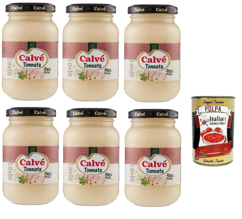 Calvè Mayonnaise Salsa Tonnata Thunfischsauce würzen soße Salad sauce 6x 225 ml + Italian Gourmet polpa 400g 8711200535606