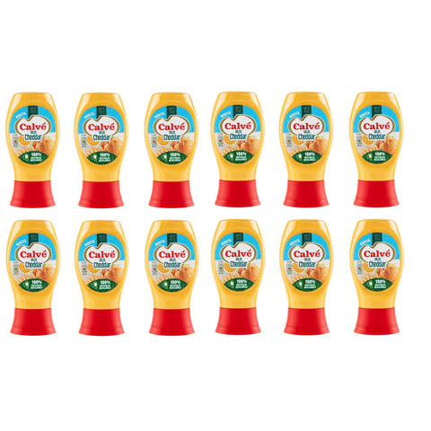 Calvé Salsa Cheddar Tafelsauce Soße Cheddar Sauce Squeeze Würzsaucen 100% recycelbare Flasche 245 ml italienisch Original