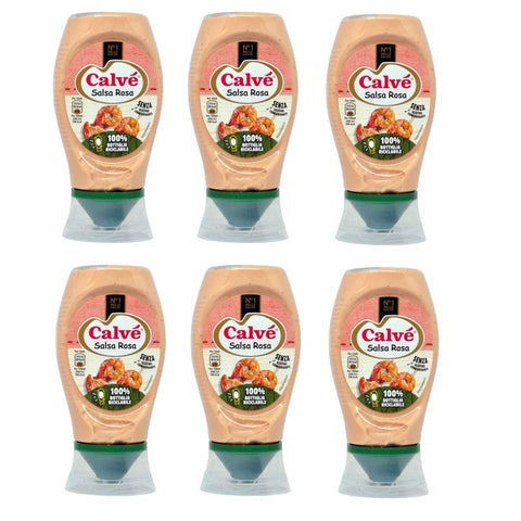 Calvé Salsas Calvé Calve Calvè Salsa rosa mayo Fritessoße Soße Sauce squeeze 225ml 6x Original italienisch 8712423011861