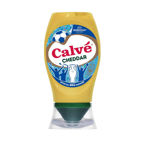 Calvé Salsa Cheddar Tafelsauce Soße Cheddar - Sauce Squeeze Würzsaucen 100% recycelbare Flasche 245ml Original italienisch