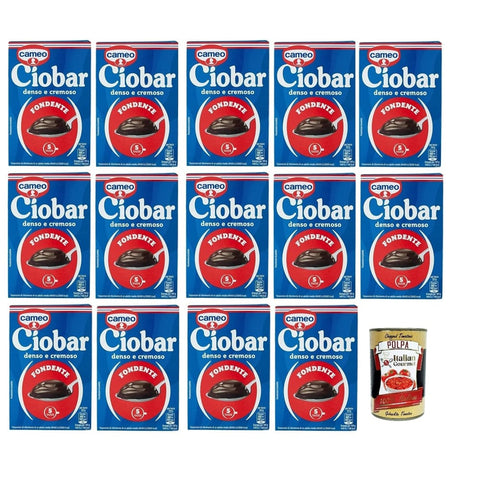Cameo Ciobar Kakao & Heiße Schokolade Cameo Ciobar Fondente, Pulver Zubereitung für Heiße Dunkle Schokolade Hot Chocolate 14x115 g-Packung, jede Packung enthält 5 Beutel à 23 g italienisch Original 8032804040014