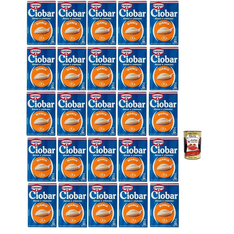 Cameo Kakao & Heiße Schokolade Cameo Ciobar Bianco Pulver Zubereitung für Heiße Weiße Schokolade Hot Chocolate 28x 105 g Packung, jede Packung enthält 5 Beutel à 21 g italienisch Original 8003000125317