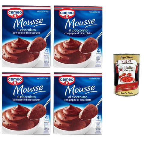 Cameo Koch- & Backzutaten Cameo Mousse al cioccolato Schokoladenmousse 98gr 4x Original italienisch inkl. Italian Gourmet Polpa 400 g 8003000147401