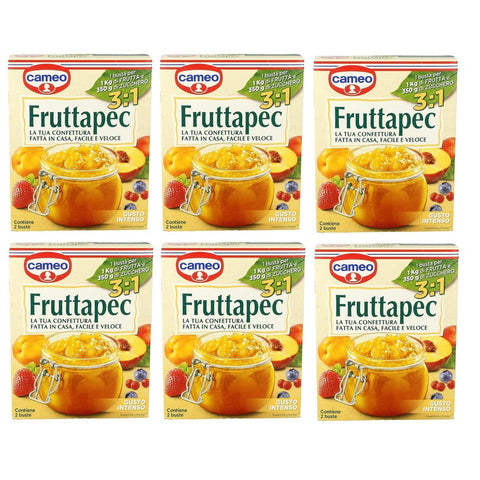 Cameo Fruttapec Gusto Intenso Zubereitet für Hausgemachte Marmelade 6x50g Original italienisch Aufstrich