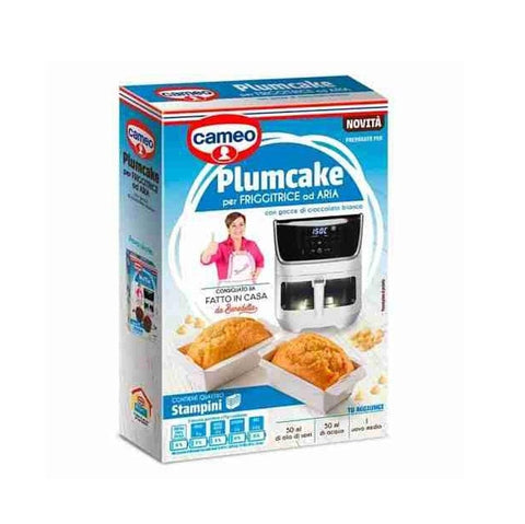 Cameo kuchen 3x Cameo Preparato per Plumcake con gocce di cioccolato bianco per friggitrice ad aria Pflaumenkuchenmischung mit weißen Schokoladenstückchen für die Heißluftfritteuse, 192 g