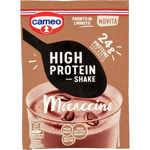 Cameo Milchshakes Cameo High Protein drink Shake Moccaccino voller Proteine, 28g 6x Original italienisch 8003000167409