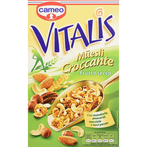 Cameo Vitalis Muesli Croccante Frutta Secca Cerealien getrocknete Früchte 6x 300g Original italienisch