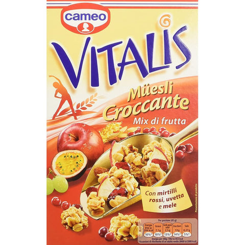 Cameo Müsli Cameo Vitalis Muesli Croccante Frutta Mix Cerealien Fruchtmischung 6x 300g italienisch Original 8003000181504