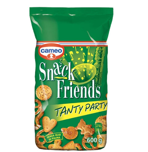 Cameo Snack Salzgebäck 6x Cameo Snack Friends Tanty Party herzhafte Kekse als Aperitif 600 g 8003000138607