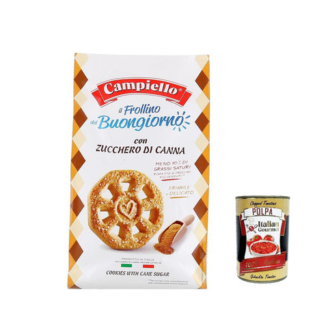 Campiello Campeillo, Il Frollino del Buongiorno con Zucchero di Canna, Kekse mit braunem Zucker, biscuits cookies 350 g italienisch Original
