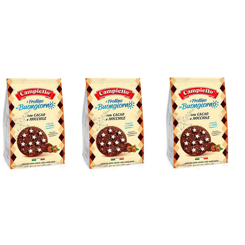 Campiello Biscotti del Buongiorno Frollini con cacao e nocciole Shortbread mit Kakao und Haselnüssen biscuits cookies 3x700g Original italienisch