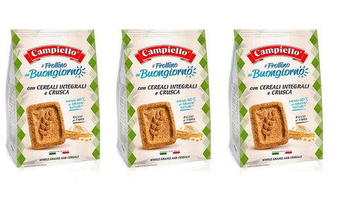 Campiello i Biscotti del Buongiorno Frollini Integrali con cereali e crusca kekse mit Vollkornprodukten und Kleie 700 g biscuits cookies 100% Italienische Kekse italienisch Original